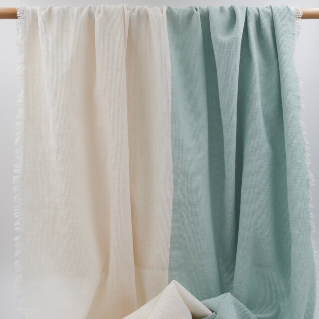 Aux Bains Français - Drap de Bain Bicolore – océan_