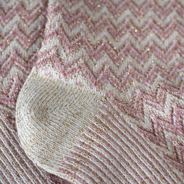 Maison Broussaud - Les Chevrons - chaussettes femme - coton rose – 39/41 / ROSE