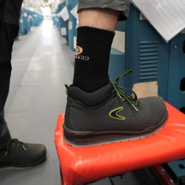 Maison Broussaud - Chaussettes de sécurité Pro-Tek renforcées - coton noir – 43/46 / NOIR