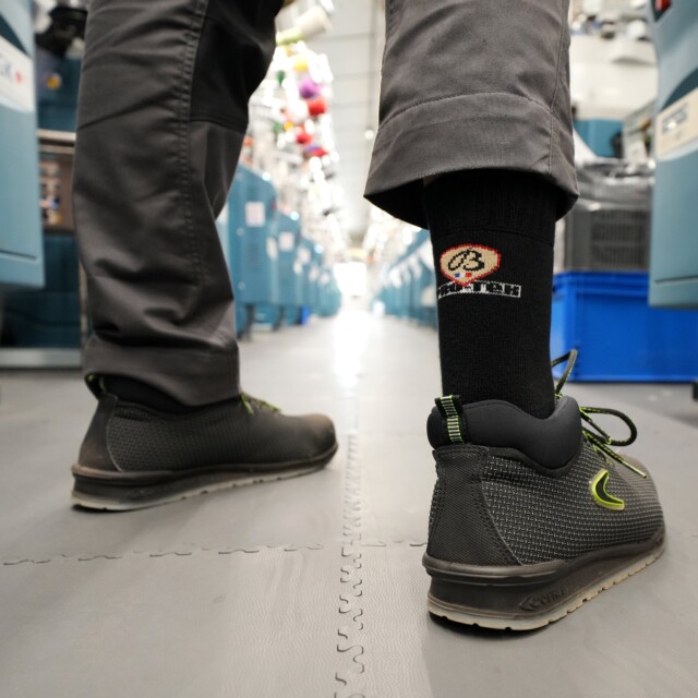 Maison Broussaud - Chaussettes de sécurité Pro-Tek renforcées - coton noir – 43/46 / NOIR