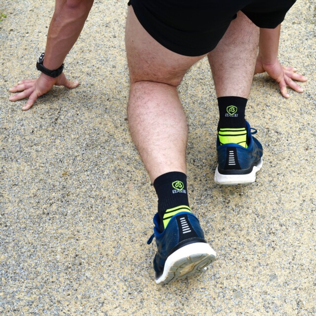 Maison Broussaud - Chaussettes running - Broussaud Sport - noir-jaune – 43/46 / NOIR / JAUNE