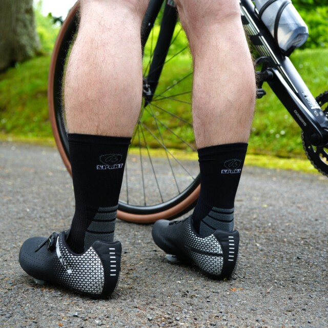 Maison Broussaud - Chaussettes cyclisme - Broussaud Sport - noir-gris – 43/46 / NOIR / GRIS
