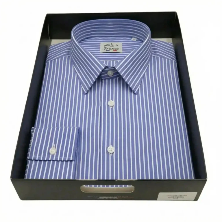 PALÂBA - Chemise rayures fines 100% coton col classique – 3XL