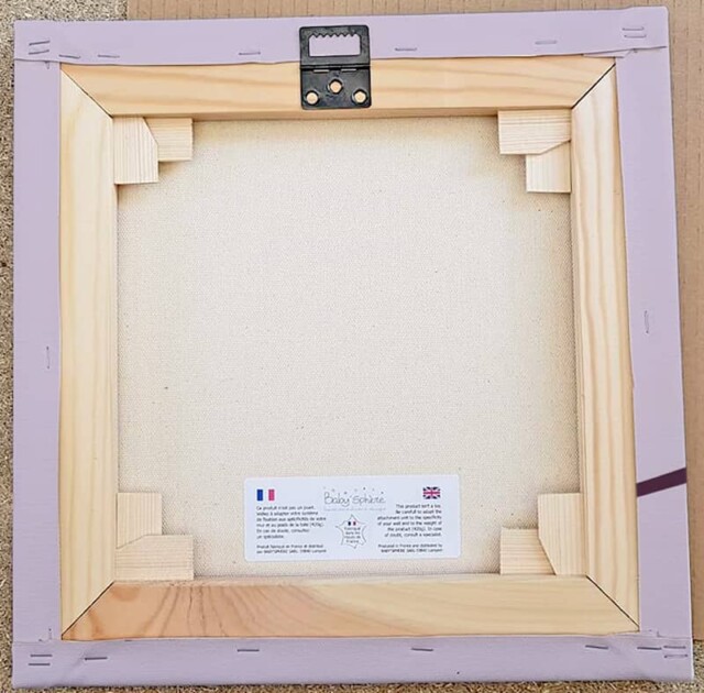 Atelier Baby’Sphère - Toile personnalisée autour du prénom et sa chouette mauve