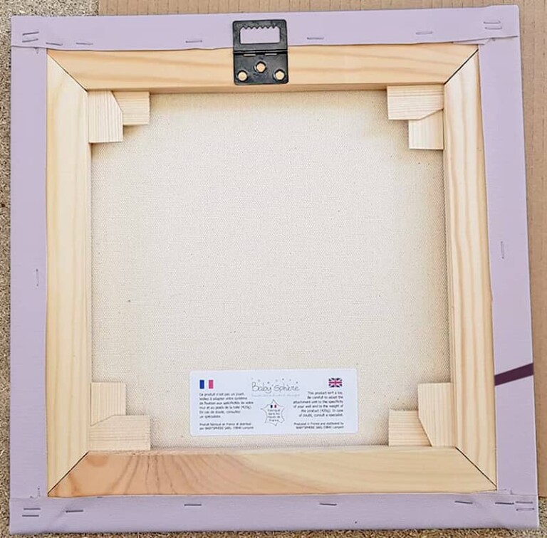 Atelier Baby’Sphère - Toile personnalisée autour du prénom et sa chouette mauve