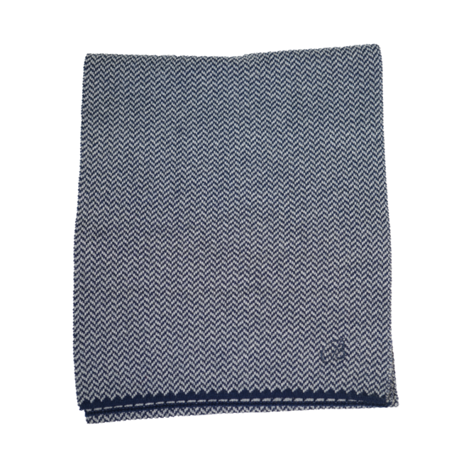 Echarpe homme – laine mérinos marine par la marque Maison Broussaud Maison Broussaud - Echarpe homme – laine mérinos marine