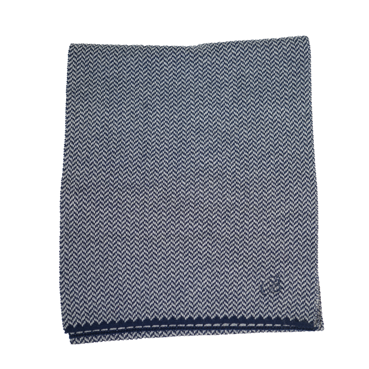 ECHARPE MARINE 1200PX Maison Broussaud - Echarpe homme - laine mérinos marine – TU / MARINE
