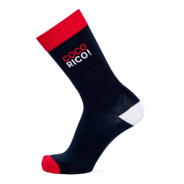 Maison Broussaud - Coffret Elysée x Maison Broussaud baguette cocorico - chaussettes homme - coton marine et rouge – 43/46 / MARINE/ROUGE