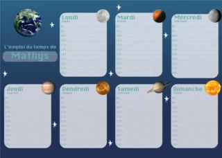 L’Atelier BABY’SPHERE - Emploi du temps personnalisable de l’espace