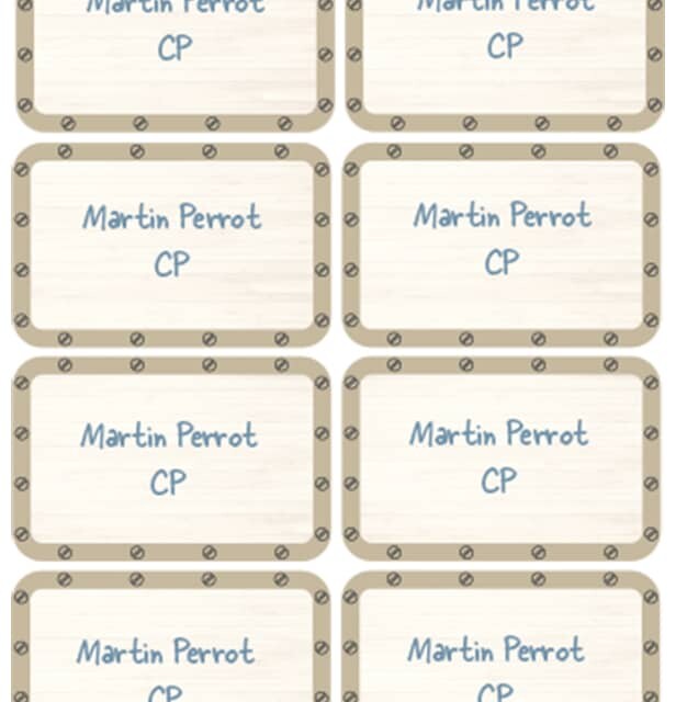 Atelier Baby’Sphère - Kit étiquettes prénom petit marin pour l'école