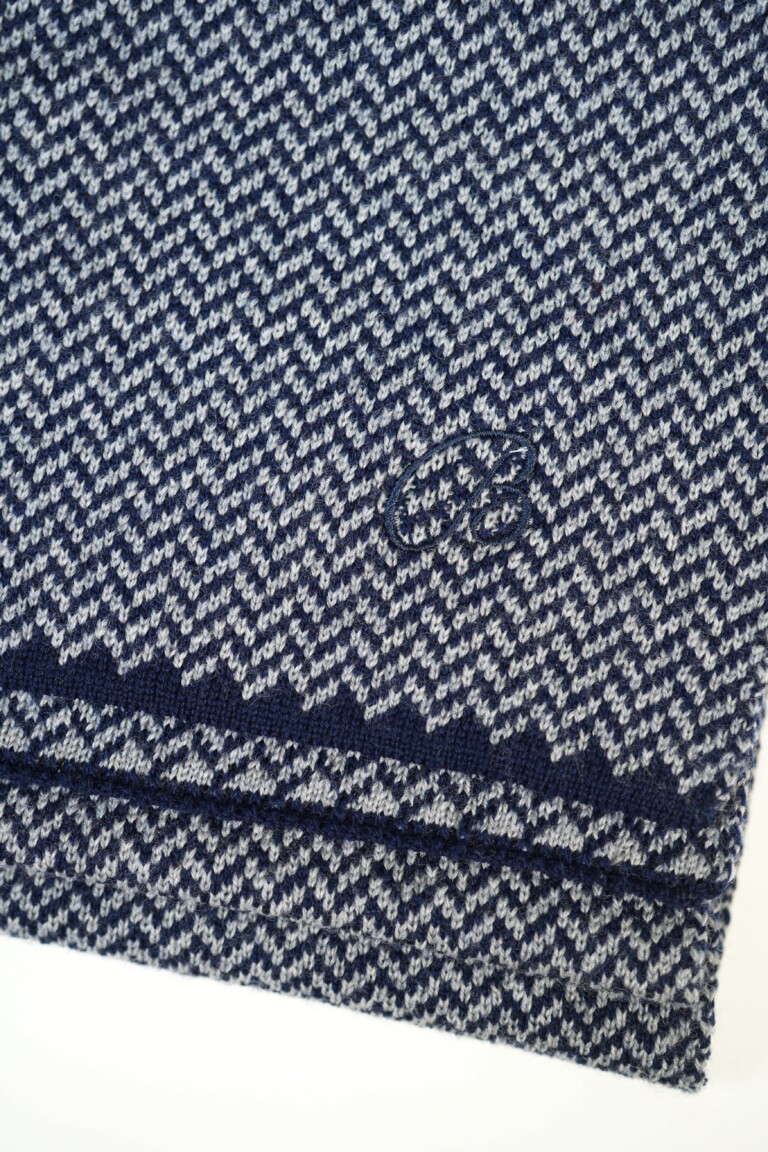 Maison Broussaud - Echarpe homme - laine mérinos marine – TU / MARINE