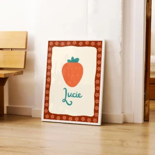 L’Atelier BABY’SPHERE - Affiche Fraise Vintage – Personnalisée