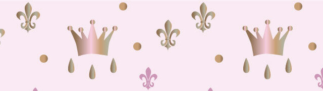 Atelier Baby’Sphère - Frise couronne et lys pour haut de mur