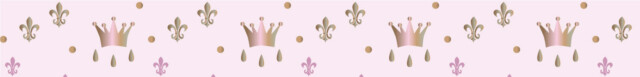 L’Atelier BABY’SPHERE - Frise couronne et lys pour haut de mur