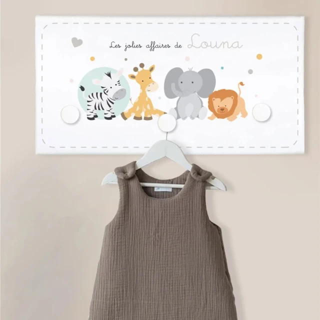 L’Atelier BABY’SPHERE - Grand porte manteau bébés animaux