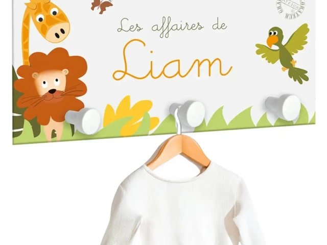 Atelier Baby’Sphère - Grand portemanteau girafe et ses amis