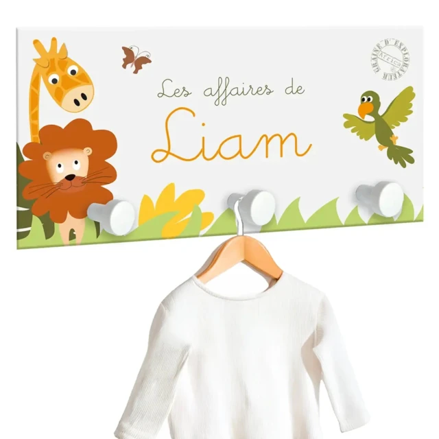 L’Atelier BABY’SPHERE - Grand portemanteau girafe et ses amis