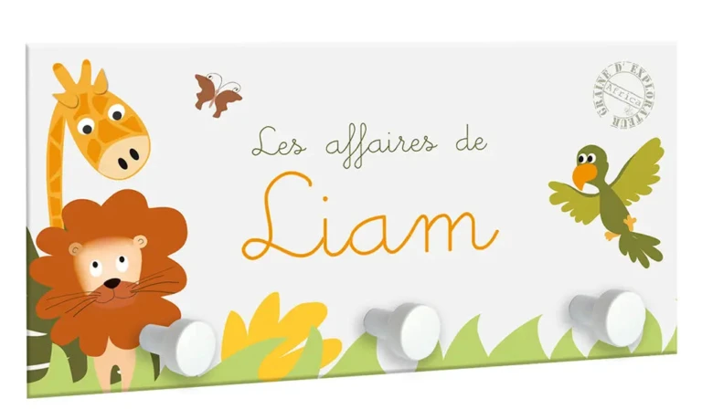 Atelier Baby’Sphère - Grand portemanteau girafe et ses amis