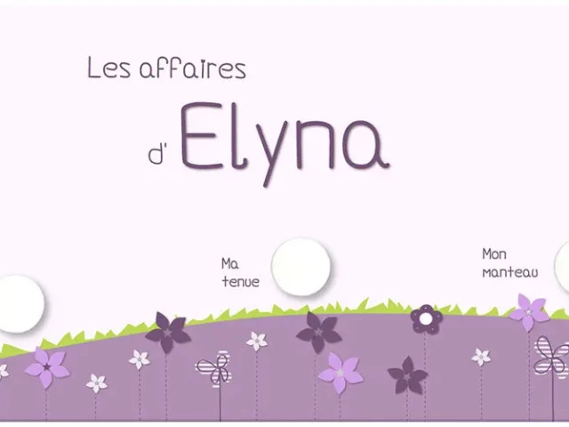 Atelier Baby’Sphère - Grand portemanteau personnalisé fleurs et papillons