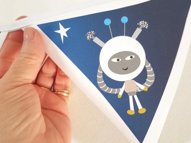 Atelier Baby’Sphère - Guirlande prénom thème espace – Déco personnalisée pour chambre enfant