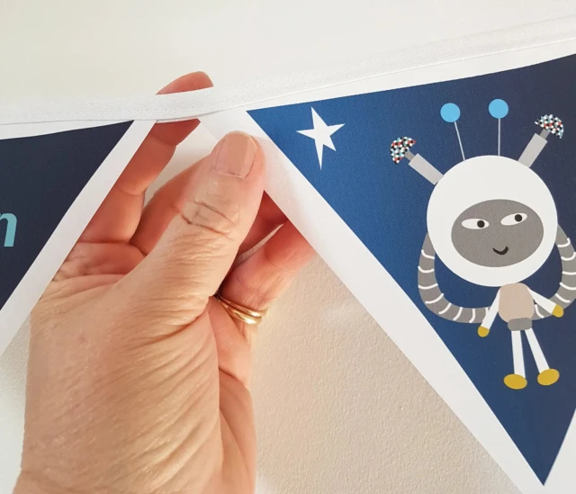 Atelier Baby’Sphère - Guirlande prénom thème espace – Déco personnalisée pour chambre enfant