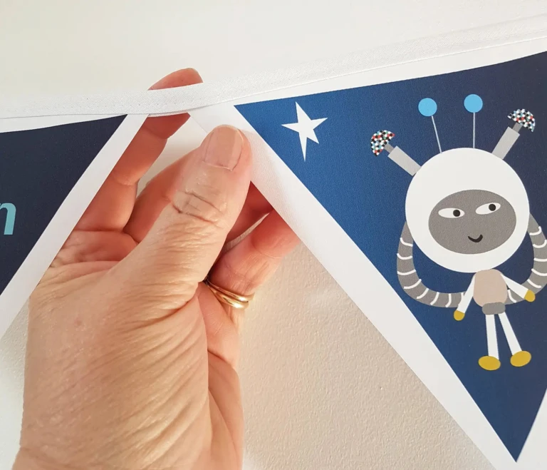Atelier Baby’Sphère - Guirlande prénom thème espace – Déco personnalisée pour chambre enfant