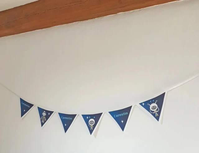 Atelier Baby’Sphère - Guirlande prénom thème espace – Déco personnalisée pour chambre enfant