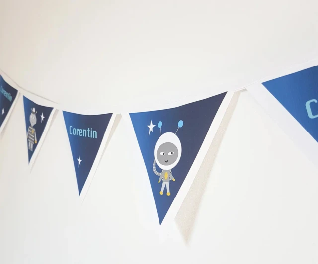 Atelier Baby’Sphère - Guirlande prénom thème espace – Déco personnalisée pour chambre enfant