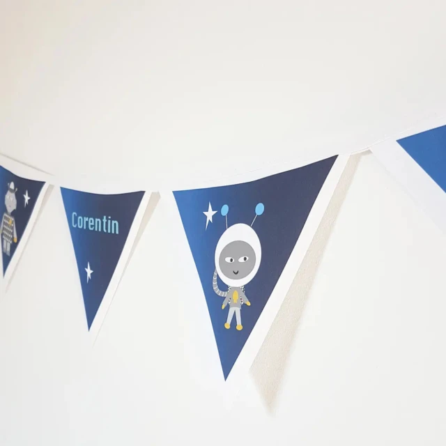 Atelier Baby’Sphère - Guirlande prénom thème espace – Déco personnalisée pour chambre enfant