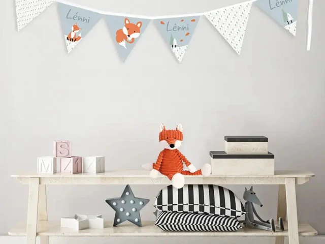 Guirlande prenom renard 1 1 1 Atelier Baby’Sphère - Guirlande personnalisée décorative - Thème renard