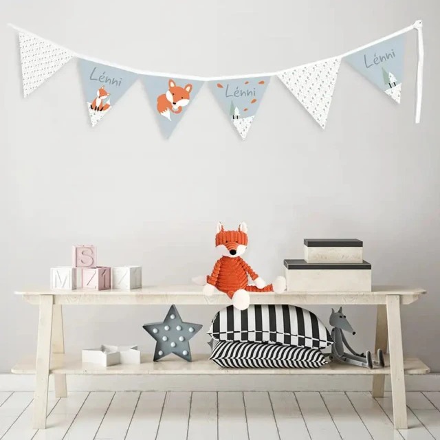L’Atelier BABY’SPHERE - Guirlande personnalisée décorative – Thème renard