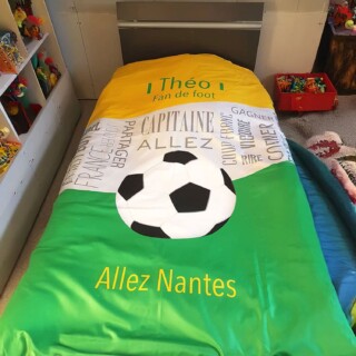 L’Atelier BABY’SPHERE - Housse de couette foot à personnaliser aux couleurs de votre équipe préférée