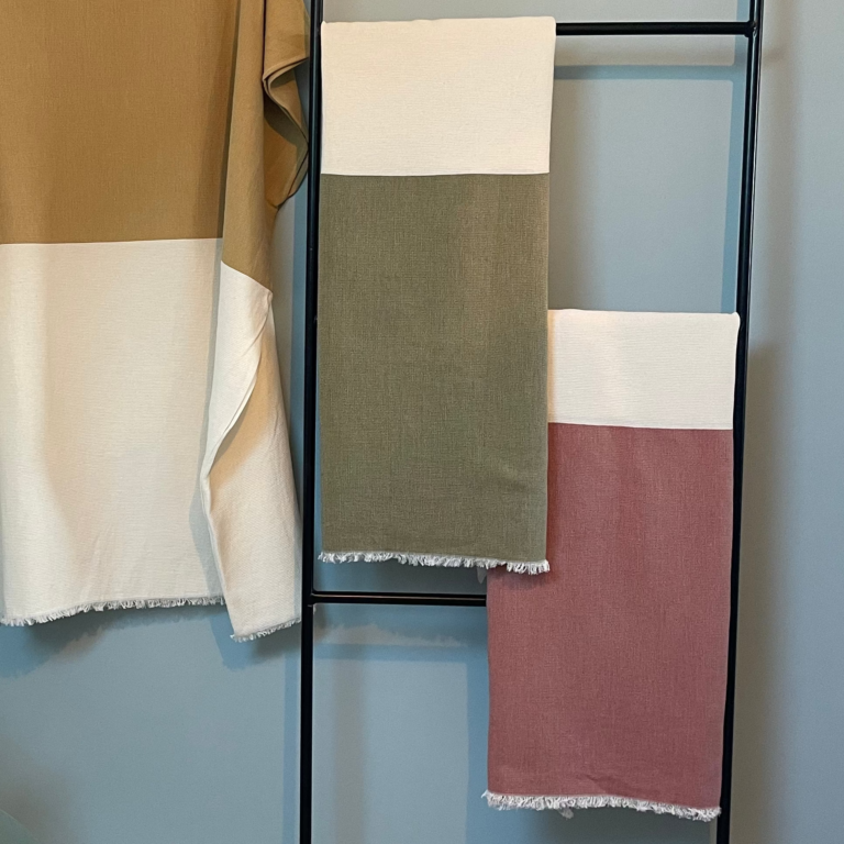 Aux Bains Français - Drap de Bain Bicolore – Marine
