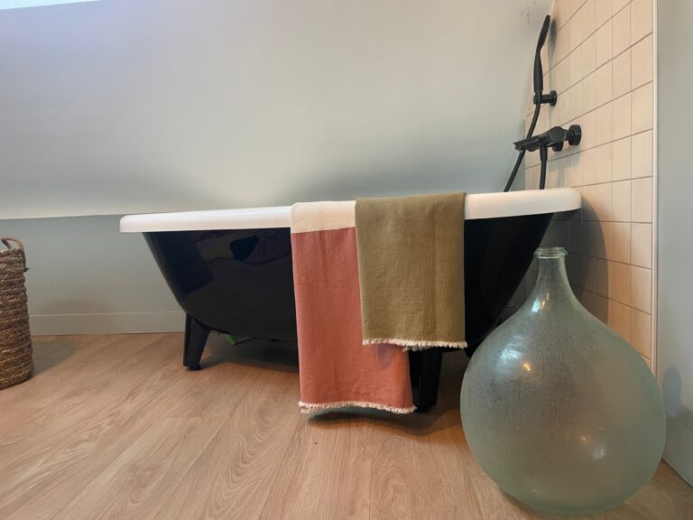 Aux Bains Français - Drap de Bain Bicolore – Marine