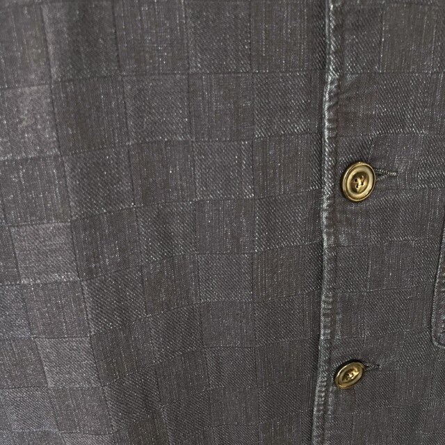 JAGVI. Rive Gauche - Veste Workwear denim japonais à carreaux