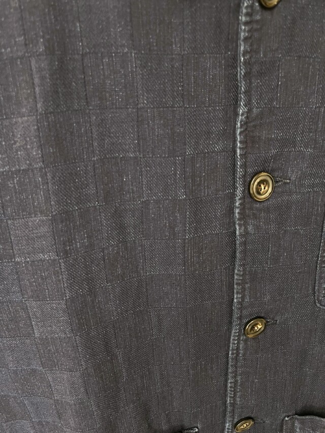 JAGVI. Rive Gauche - Veste Workwear denim japonais à carreaux