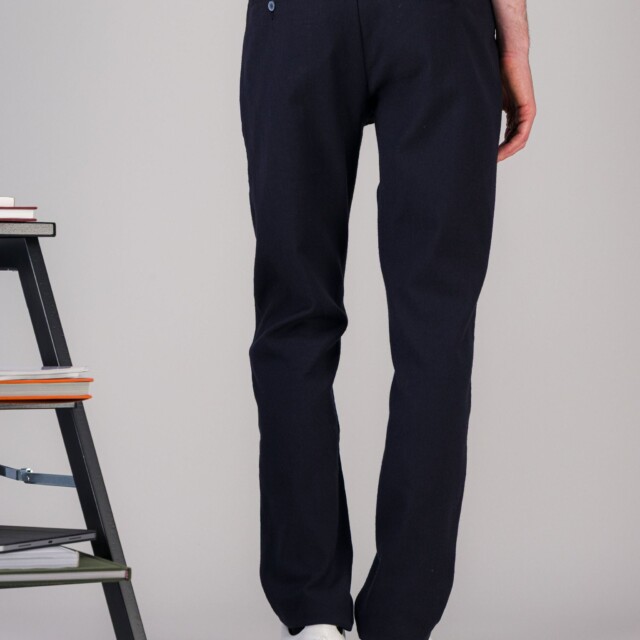 JAGVI. Rive Gauche - Pantalon city coton laine stretch noir