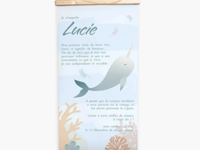 Kakemono autour du prenom sous la mer 1 Atelier Baby’Sphère - Kakémono des océans autour du nom de votre enfant