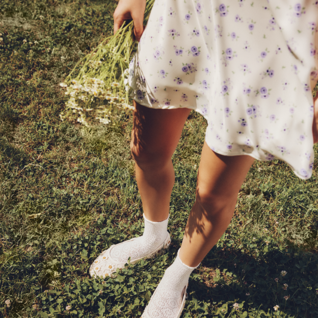 Maison Broussaud - La dentelle - chaussettes femme - coton ecru – 36/38 / ECRU