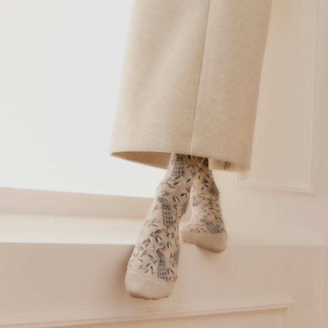 Maison Broussaud - Junon - chaussettes femme - coton gris – 39/41 / GRIS
