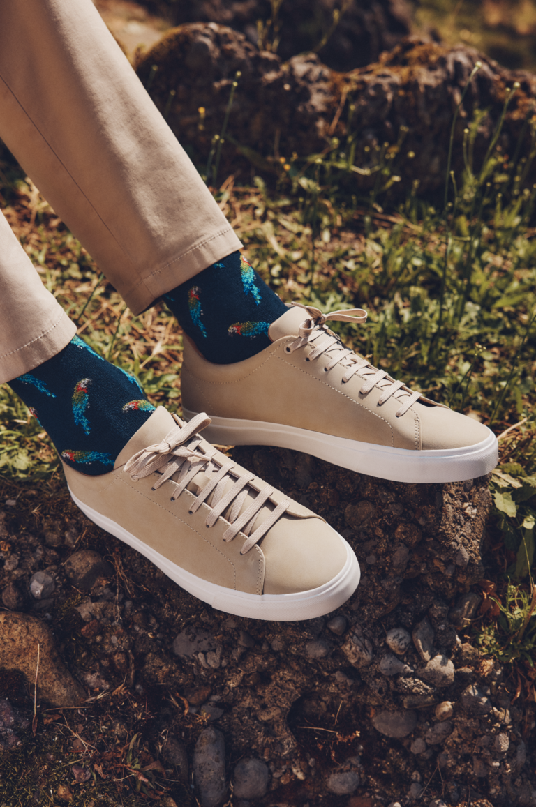 Maison Broussaud - Les perroquets - chaussettes homme - coton marine – 43/46 / MARINE