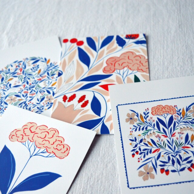 Lot de 4 cartes postales – Primavera par la marque Maison Primavera Maison Primavera - Lot de 4 cartes postales – Primavera