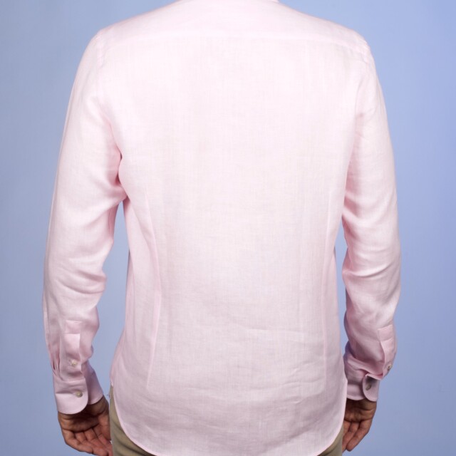 La Chemise Française - Chemise Lin Normand Rose - Col Souple – XL