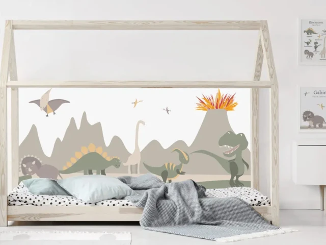 Atelier Baby’Sphère - Déco murale géante horizontale du monde des dinosaures