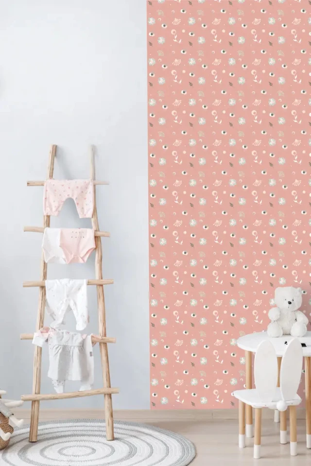 L’Atelier BABY’SPHERE - Lé de papier peint motif bohême terracotta