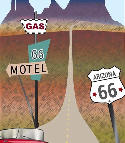 Atelier Baby’Sphère - Déco murale géante de la mythique Route 66