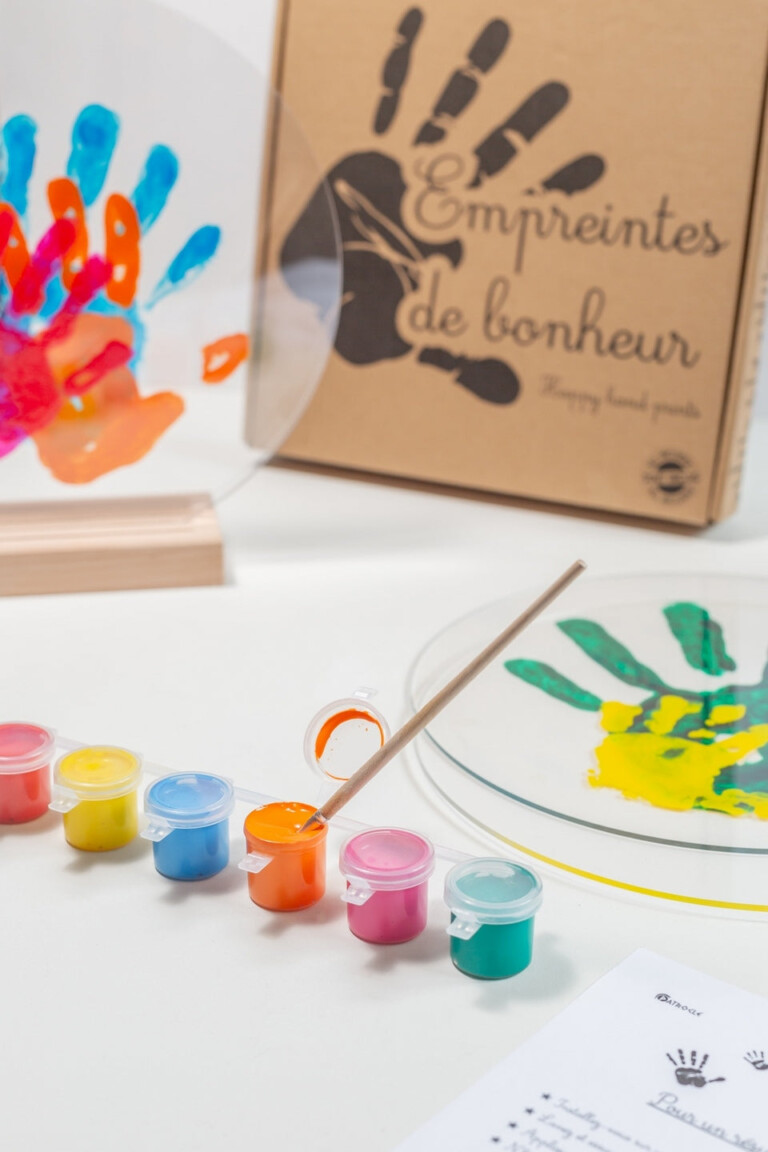LouYou - Kit Empreintes de mains pour 3 - Support Rectangulaire – Pep's