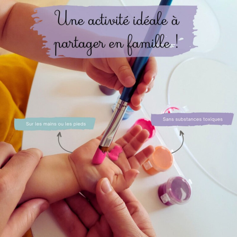 LouYou - Kit Empreintes de mains pour 3 - Support Rectangulaire – Pep's