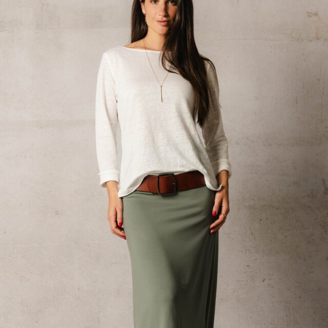 Thelma & Rose - Top col bateau en lin Louann – 44 / Noir