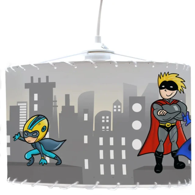 Atelier Baby’Sphère - Luminaire Super Héros – Plafonnier personnalisé pour chambre d’enfant